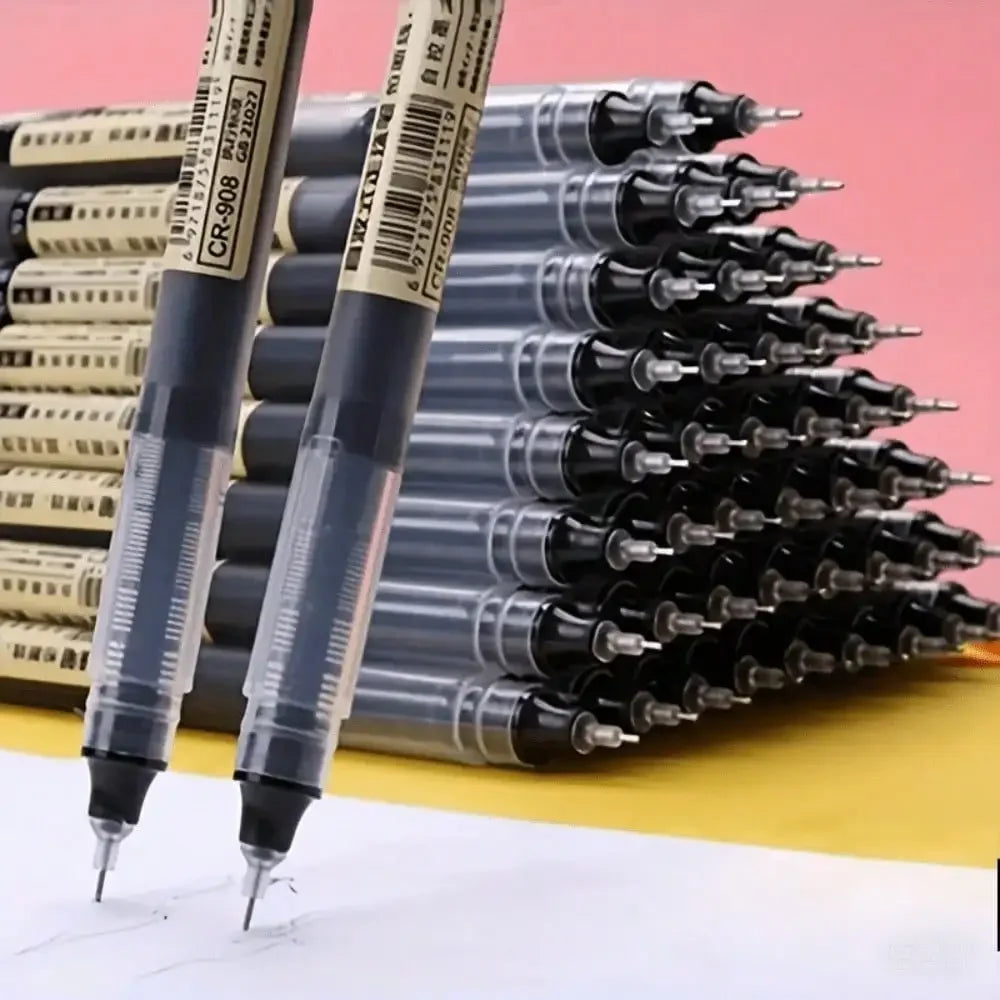 10PCS Gel Ink Pens – 0.5mm Fine Tip Writing Pens For Office & School (Black / Blue / Red)
